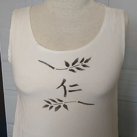 WHITE & Grey Art to Wear Summer Column Dress Size Large - Cheryl Lynn - Picture 5 of 8